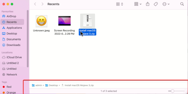 mac finder window 