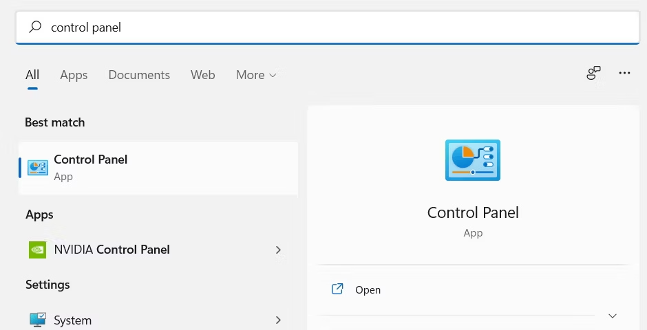 control panel