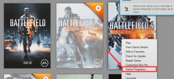 game properties