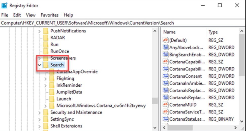 disable Bing in Windows