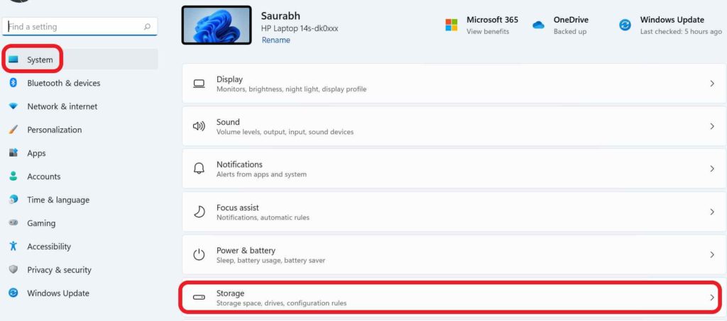 storage