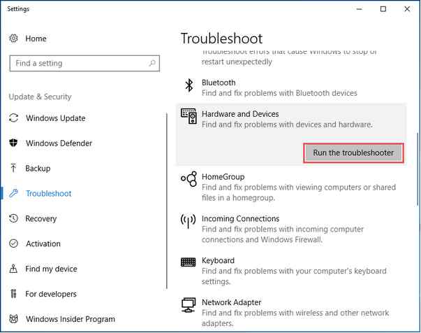 troubleshoot