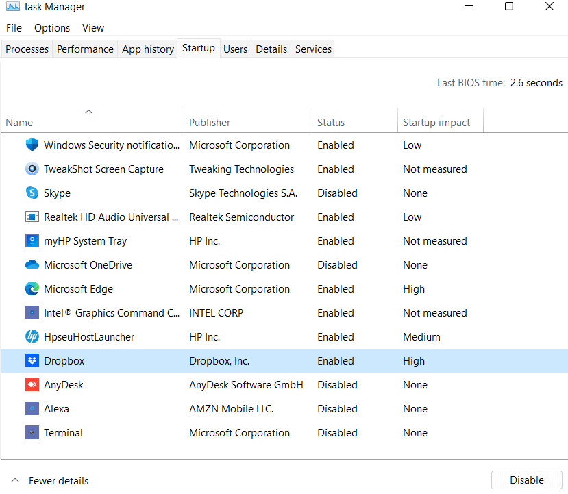 low system resources windows 10