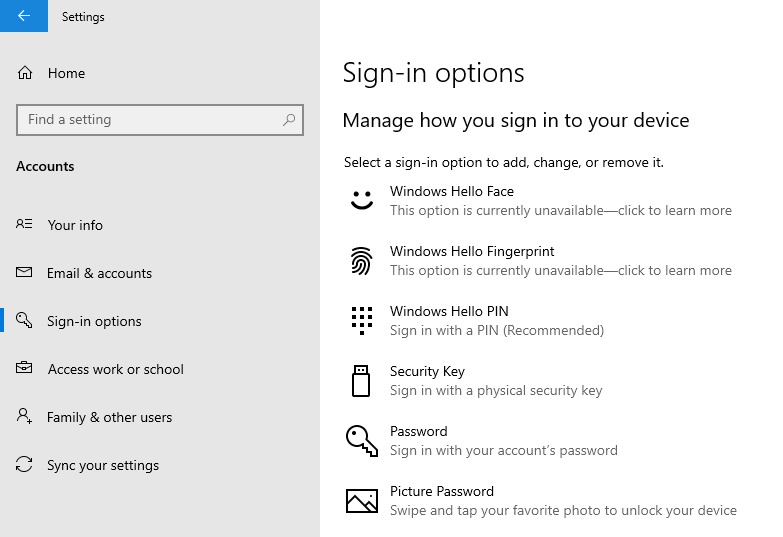 Windows Hello Face Windows Hello Face