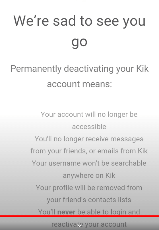 Delete Kik Account Permanently