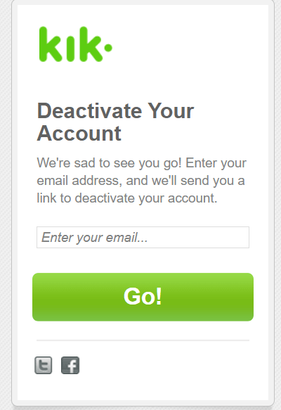 Delete Kik Account Permanently