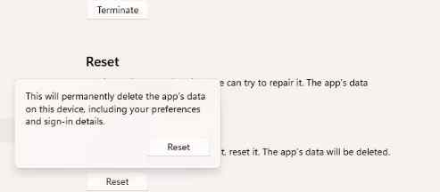 reset reset