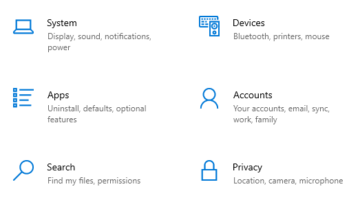 settings settings