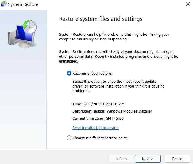 system-restore system-restore