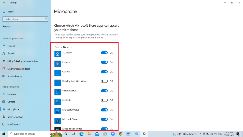 way to turn on microphone on windows