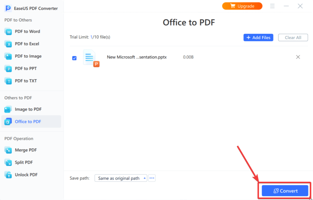 Convert PPT to PDF