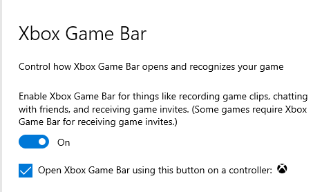 Game bar