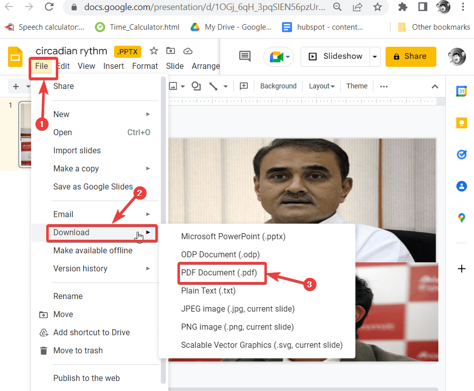 Convert PowerPoint to PDF