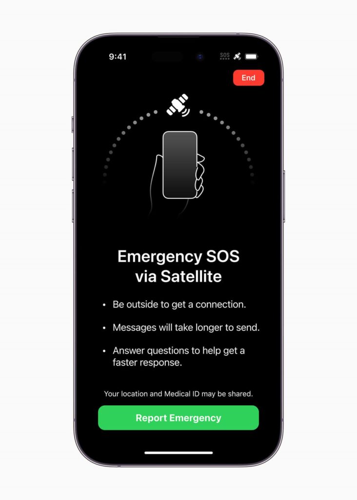 SOS feature how to use in iPhone 14 pro