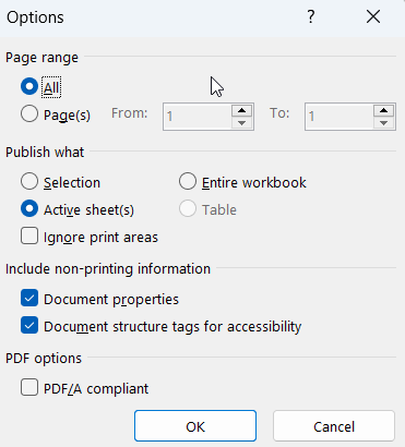 Convert Excel Files to PDF