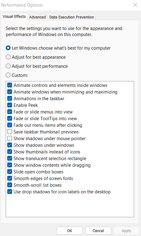 windows thumbnail not showing