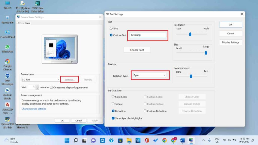 Change Screensaver on Windows 10