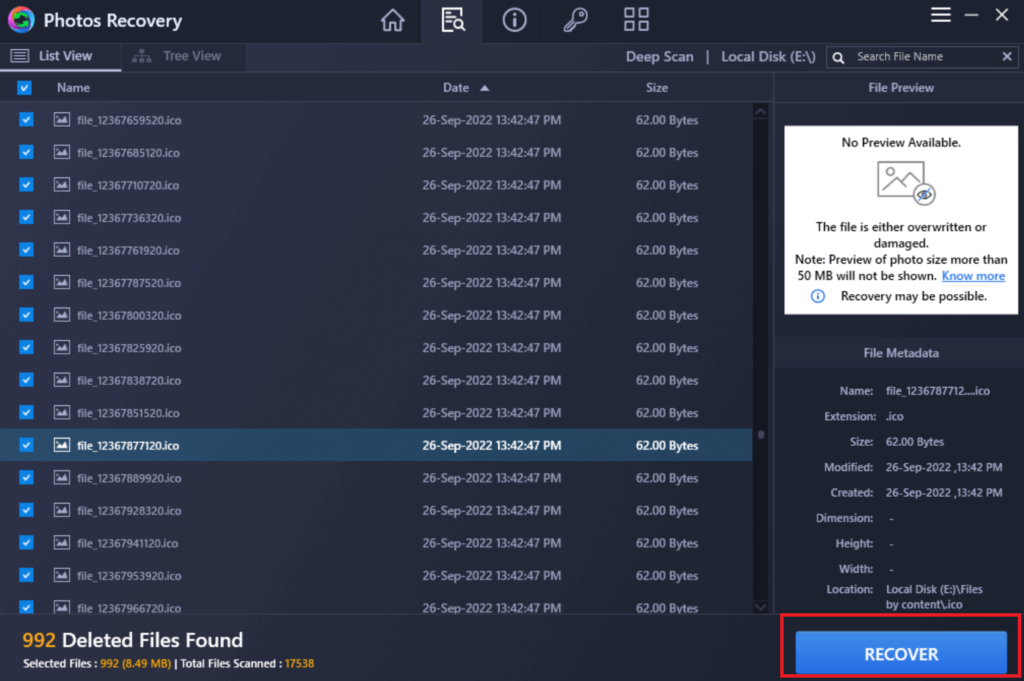 Systweak Photos Recovery