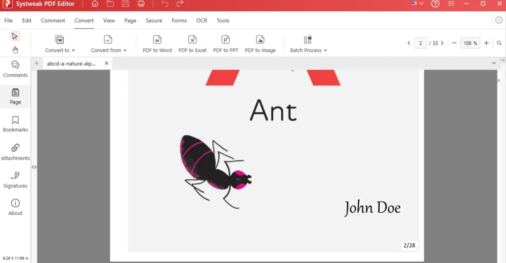 open pdf