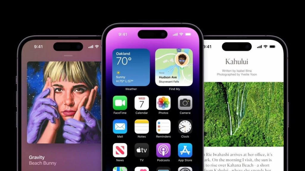 redesign lock screen in iPhone 14 Pro