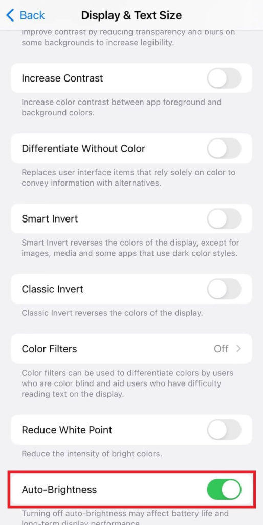 iPhone screen dims randomly