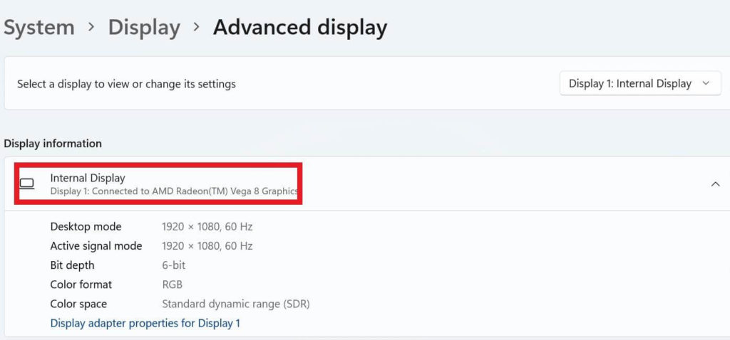 Not Currently Using Display Attached to Nvidia GPU