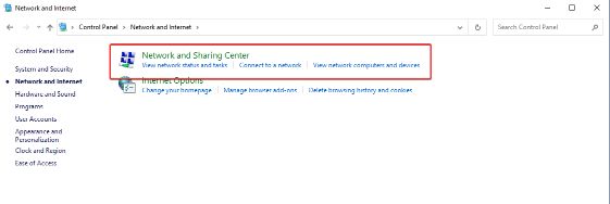 Network & Sharing Center