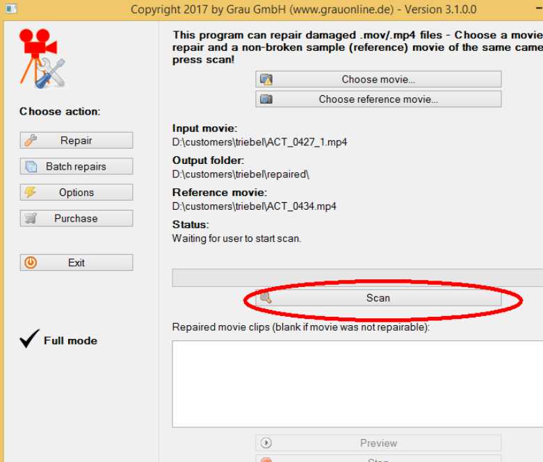 Grau Video Repair tool