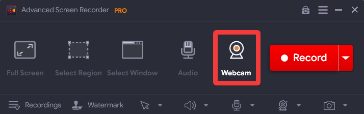 Advanced Screen Recorder Webcam