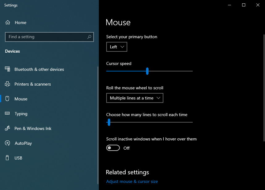 mouse auto scroll