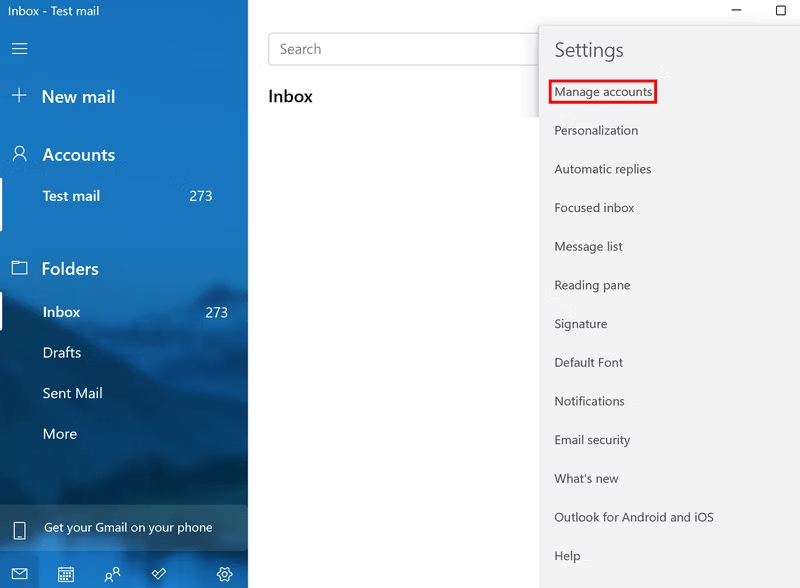 Manage Accounts