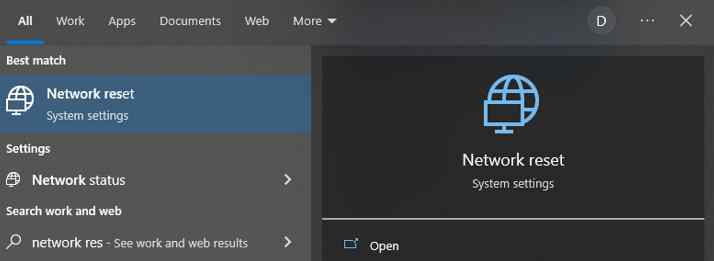network-reset