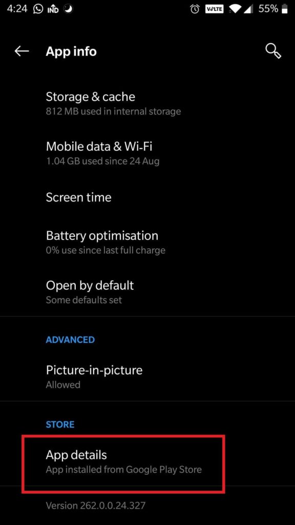 App details