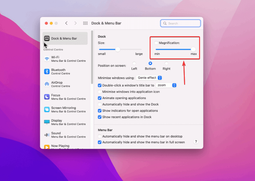 mac dock stuck
