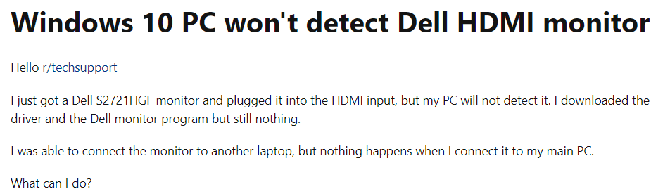 dell hdmi monitor