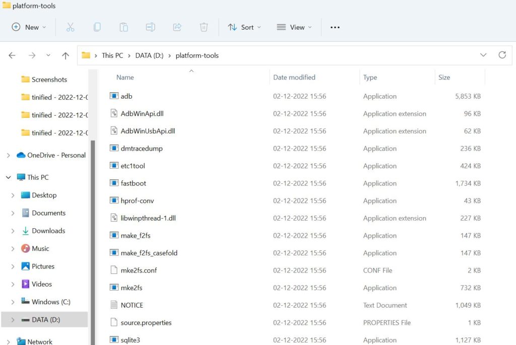 unpack the zip file