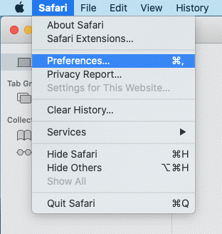 safari preferences