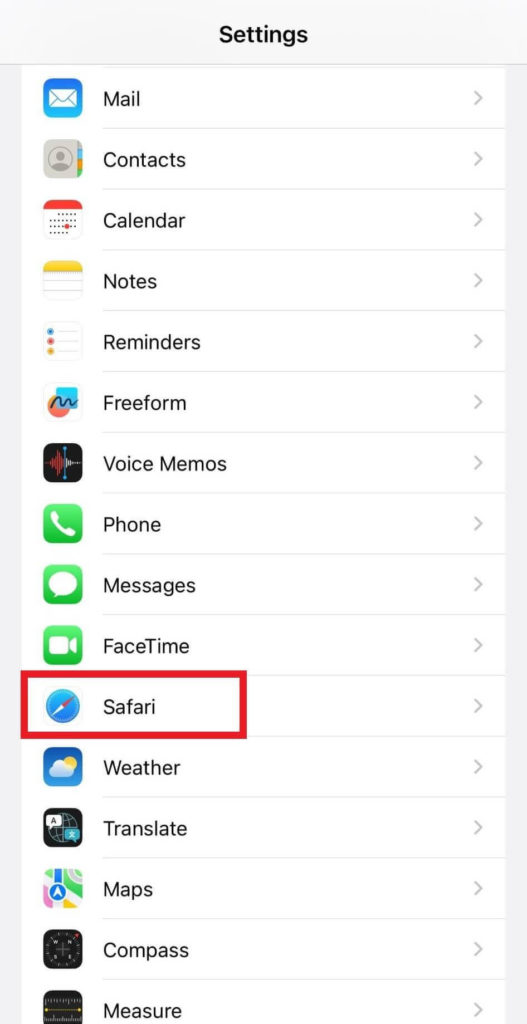 tap on Safari