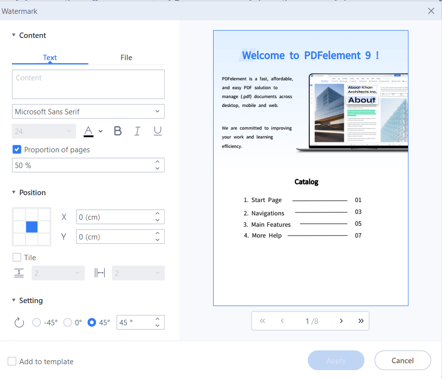 tweak the transparency settings