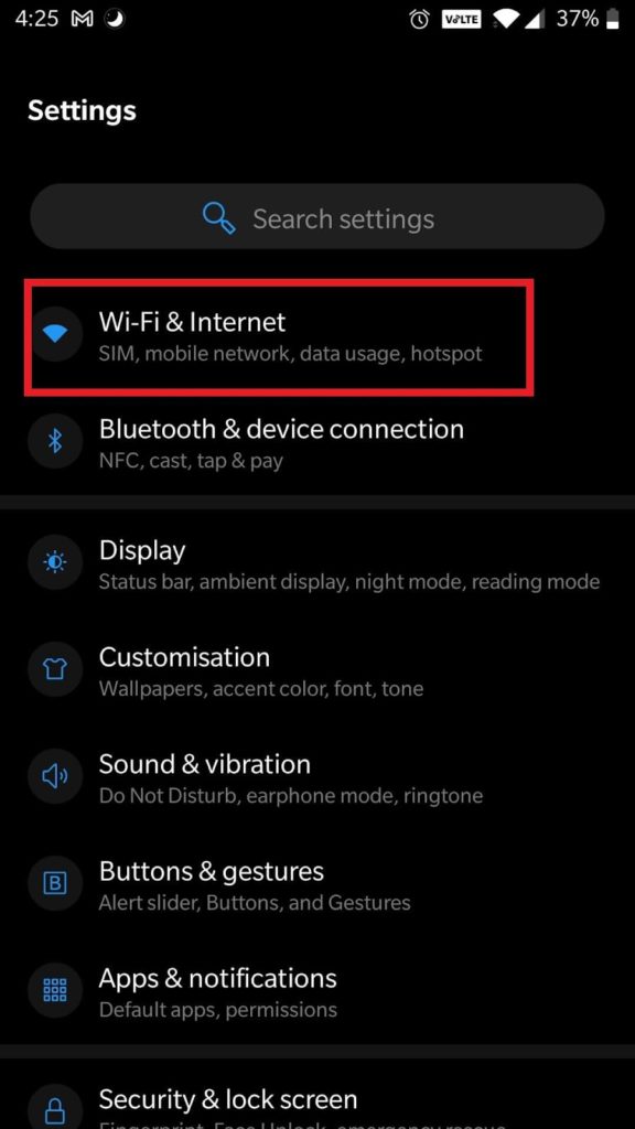 wifi and internet