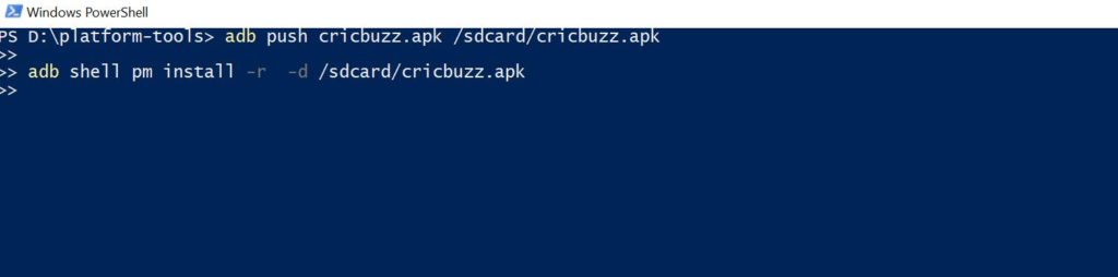 Powershell window