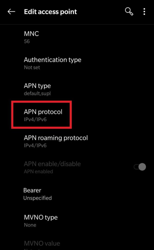APN protocol.