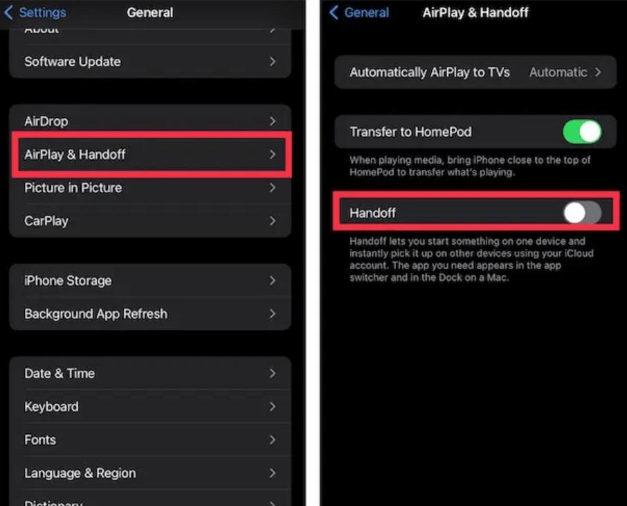AirPlay and Handoff