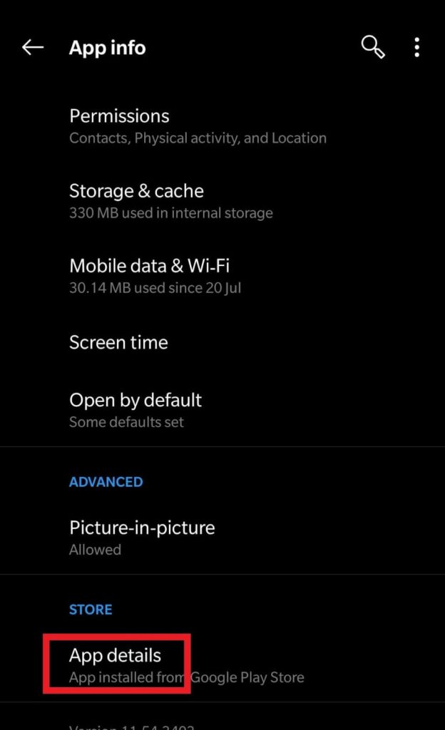App details