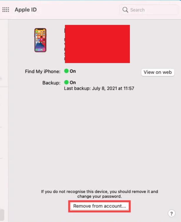 Apple ID Remove from Account