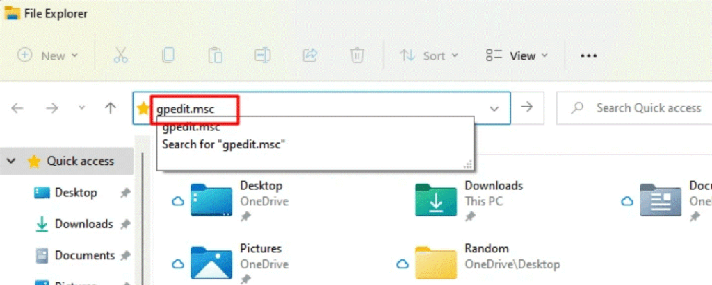 By using File Explorer