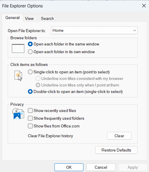 Change Mouse Settings