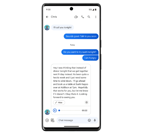 Enhanced Voice Messaging Feature