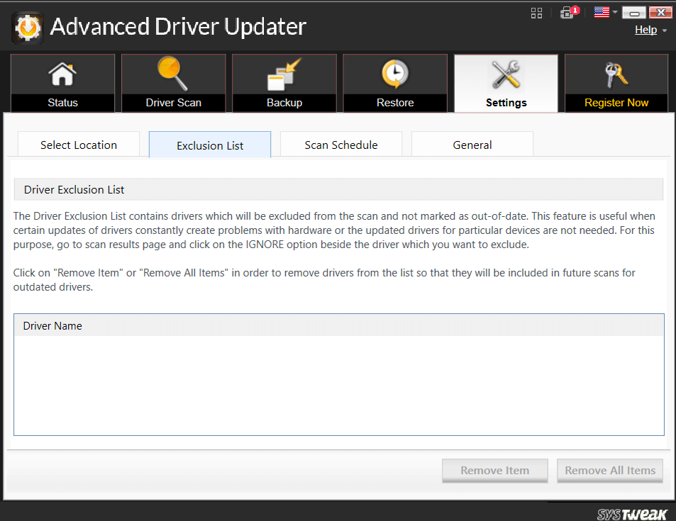 Exclude drivers from the scan