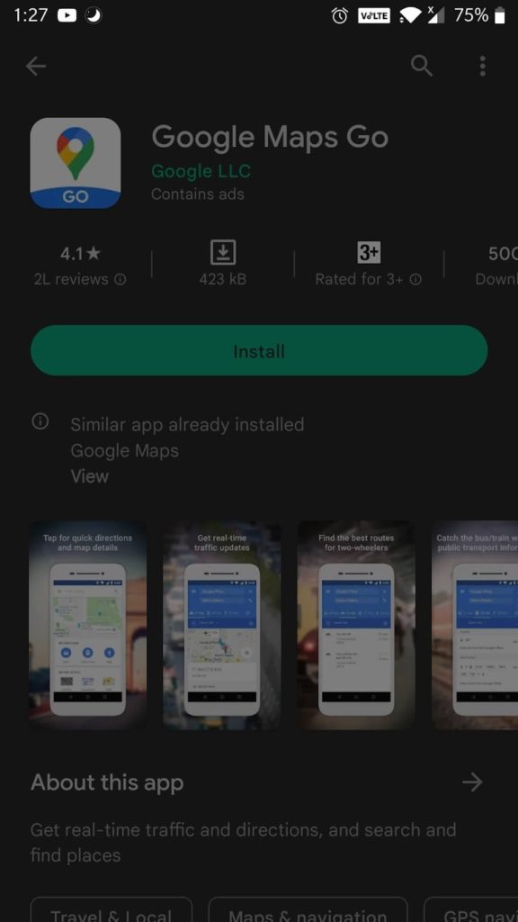 Google Maps app
